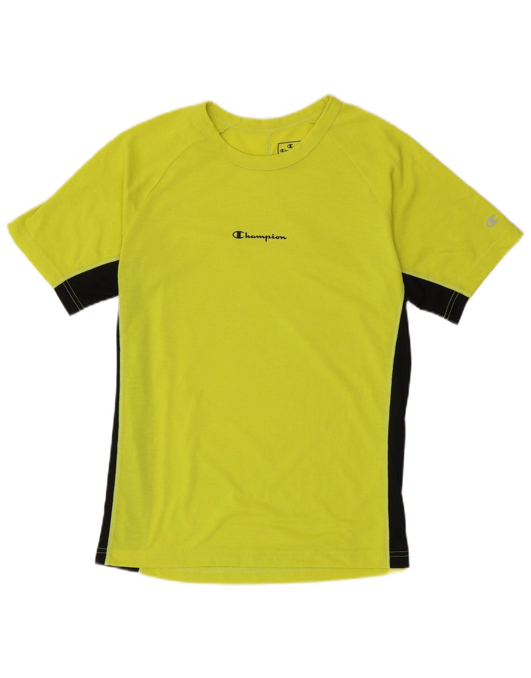 Champion Mens T-Shirt Top Medium Green Colourblock