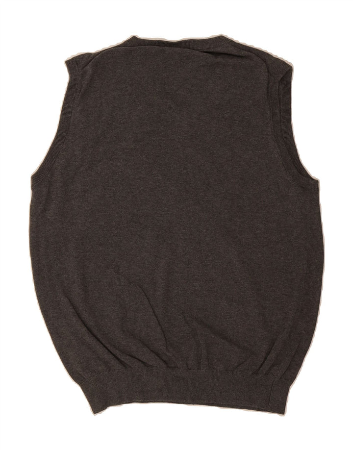 IZOD Mens Vest Tank Top Large Grey Cotton Vintage Izod and Second-Hand Izod from Messina Hembry 