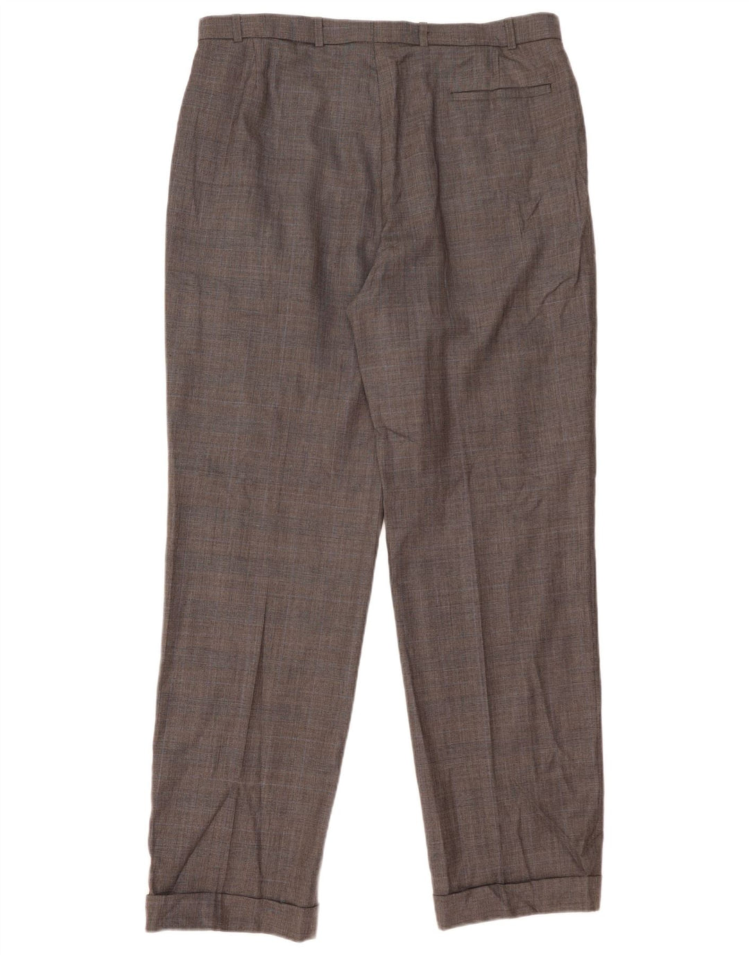 Marks & Spencer Herre Pegged Suit Bukser W38 L33 Grå Ternet Ny Uld