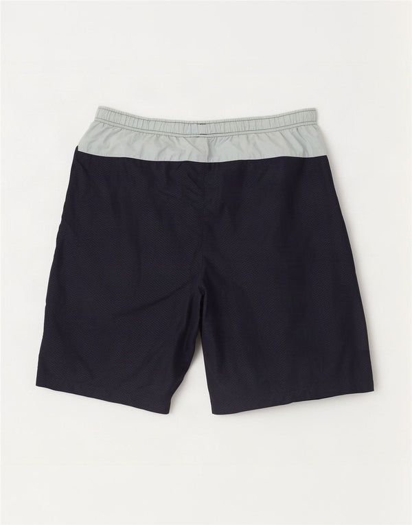 Pantaloncini sportivi grafici da uomo Lotto UK 40/42 Large in nylon color block blu navy
