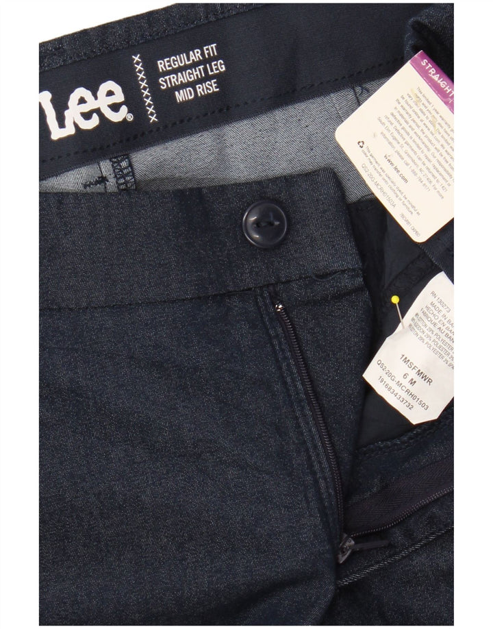 LEE Womens Mid Rise Chino Trousers US 6 Medium W28 L30 Navy Blue