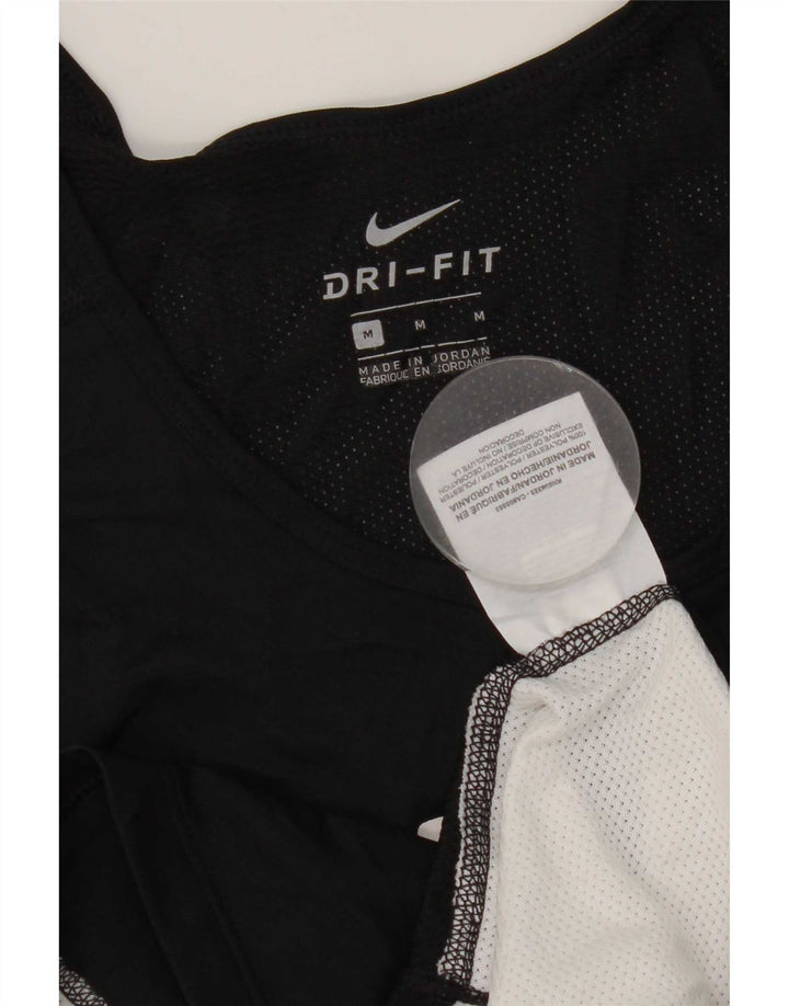 Canotta grafica Nike Dri Fit da uomo, poliestere color block medio nero