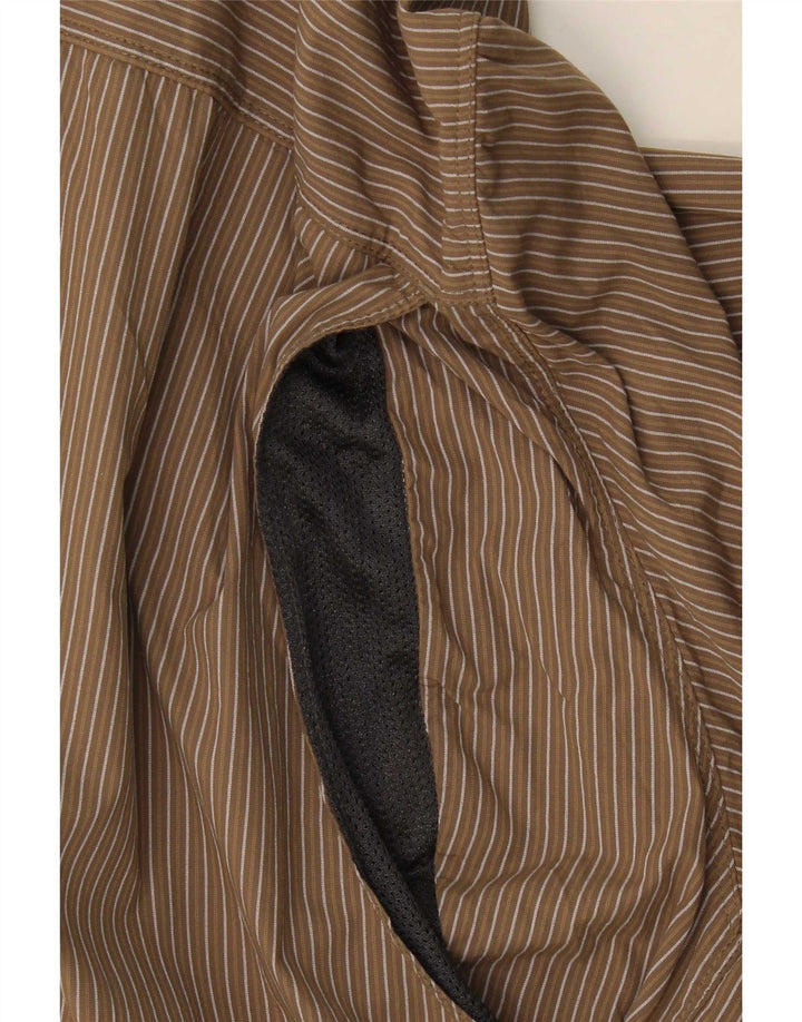 The North Face Mens Shirt Large Brown Pinstripe Nylon