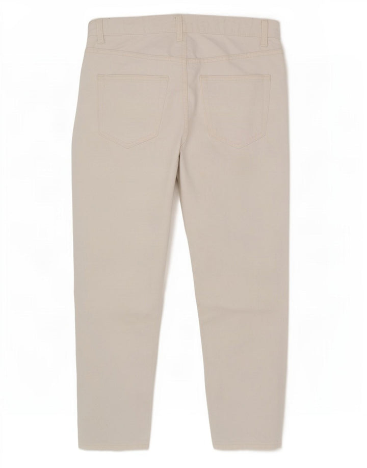 Zara Herren verkürzte Slim-Jeans EU 42 Large W32 L26 Weiß