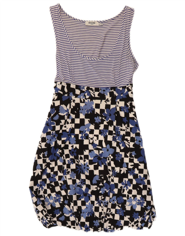 Moschino Womens Sundress UK 8 Small Blue Floral