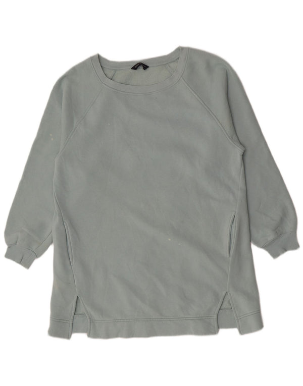 Marks & Spencer Sweat-shirt long pour femme UK 14 Bleu moyen Coton