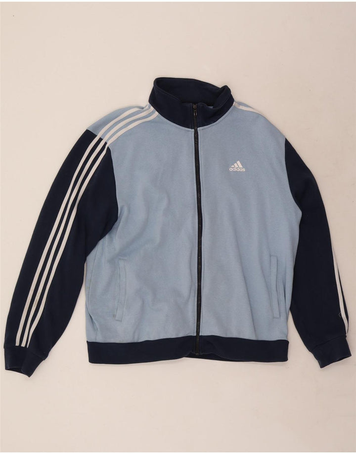 Adidas Mens Tracksuit Top Jacket XL Blue Colourblock