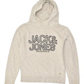 JACK & JONES Mens Graphic Hoodie Jumper Medium Grey Cotton | Vintage Jack & Jones | Thrift | Second-Hand Jack & Jones | Used Clothing | Messina Hembry 