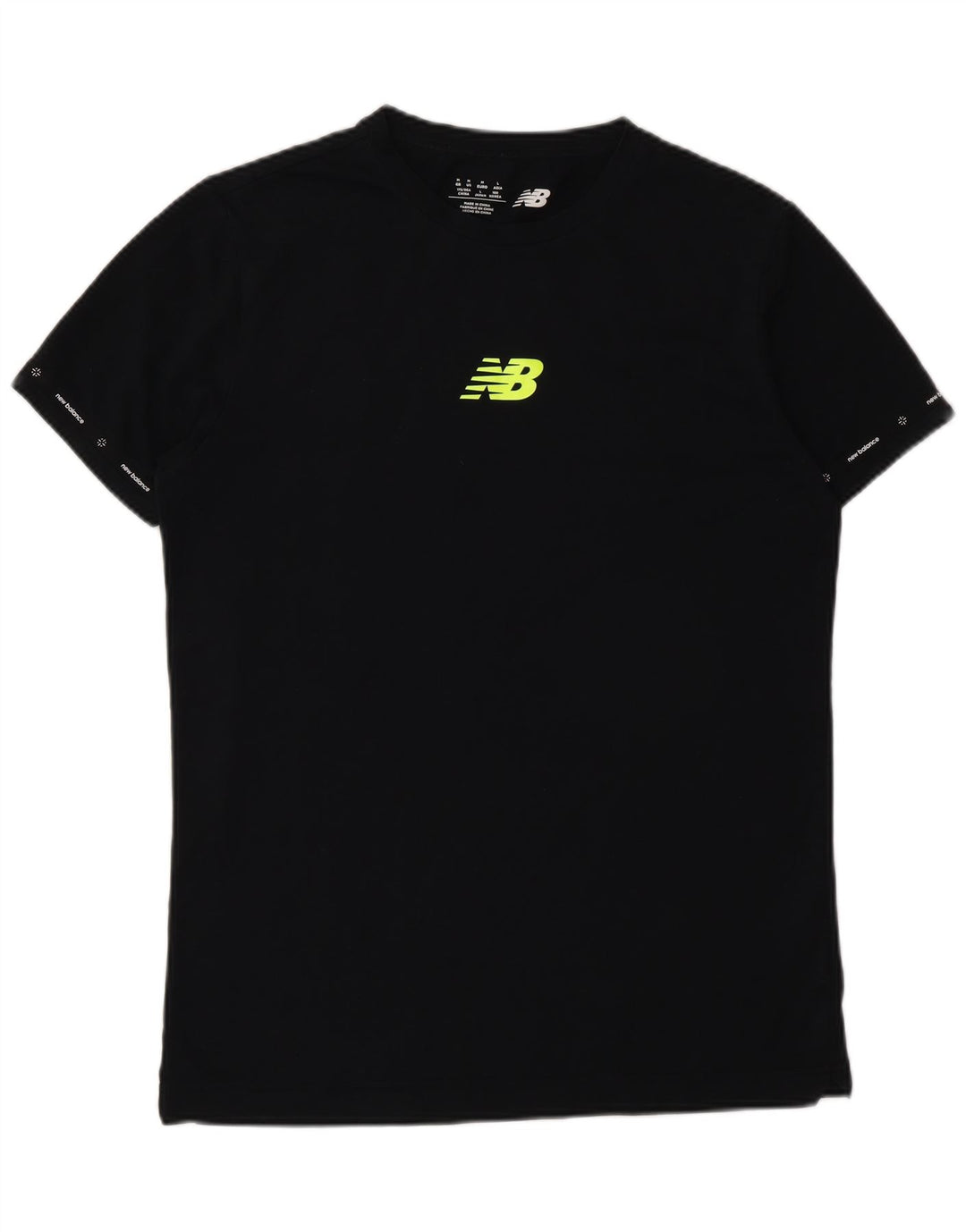 New Balance Herre grafisk T-shirt Top Medium Sort Bomuld