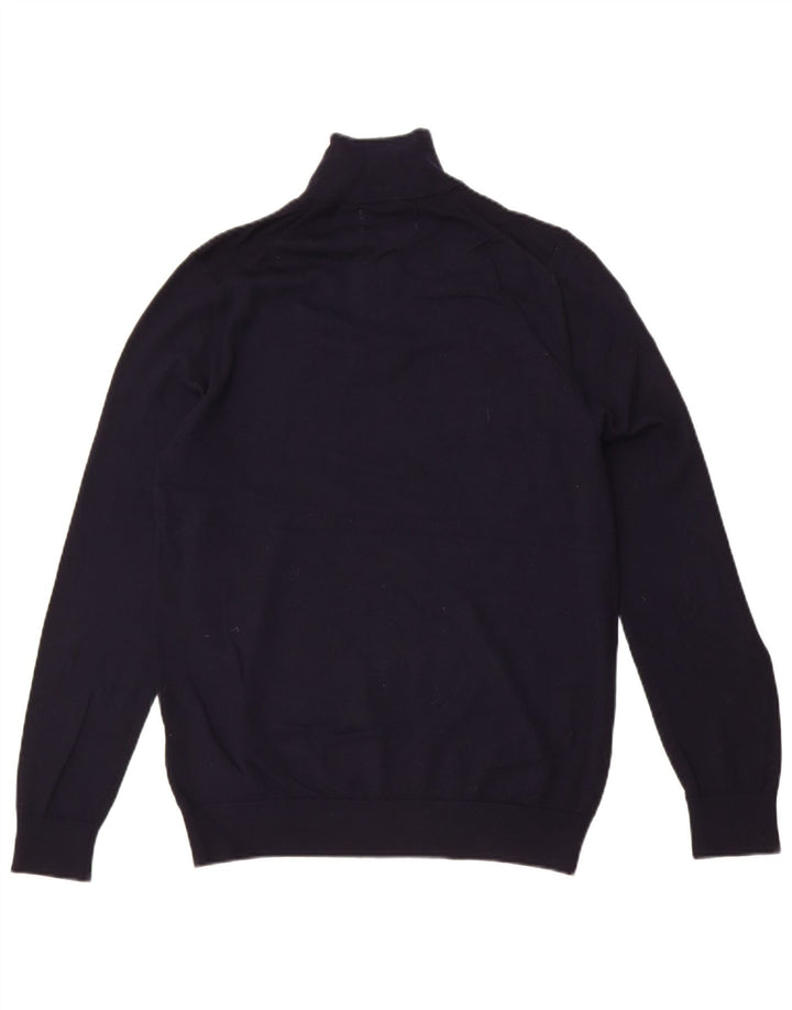 Marks & Spencer Herren-Pullover „Autograph“ mit Reißverschluss, mittelgroß, Marineblau