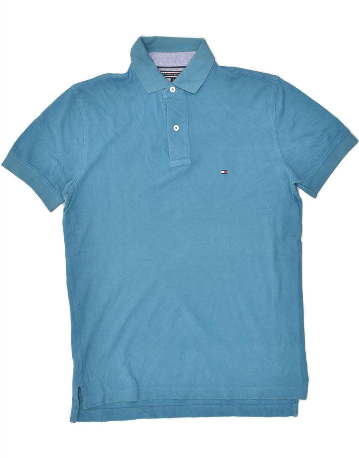 TOMMY HILFIGER Mens Polo Shirt Small Blue Cotton | Vintage Tommy Hilfiger | Thrift | Second-Hand Tommy Hilfiger | Used Clothing | Messina Hembry 