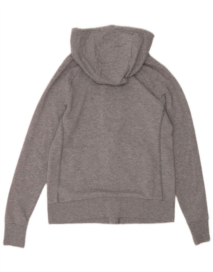 Marks & Spencer Womens Zip Hoodie Sweater UK 8 Small Grey Flecked