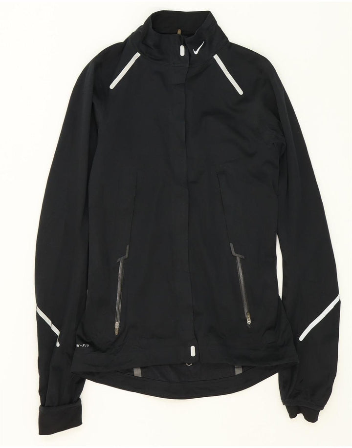 NIKE Womens Storm-Fit Tracksuit Top Jacket UK 6 XS Black Polyester Vintage Nike and Second-Hand Nike from Messina Hembry 