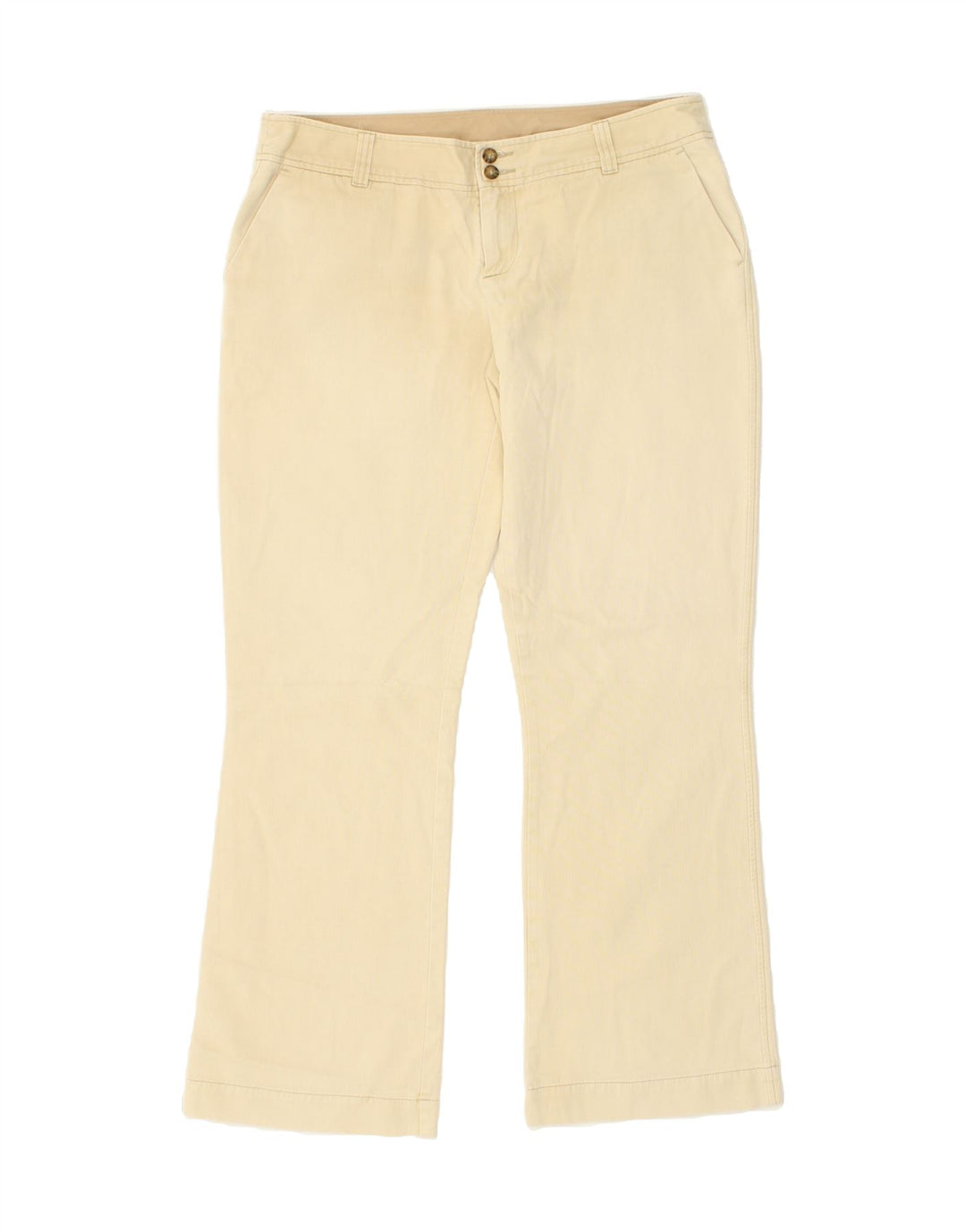 CREW CLOTHING Womens Bootcut Chino Trousers W32 L32 Beige Cotton Vintage Crew Clothing and Second-Hand Crew Clothing from Messina Hembry 