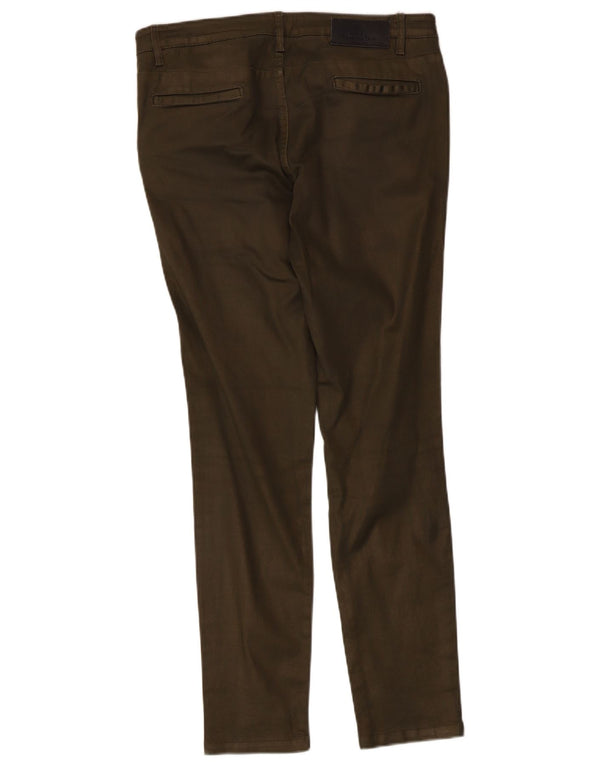 Massimo Dutti Damen Slim Cargohose EU 40 Medium W30 L29 Khaki Baumwolle