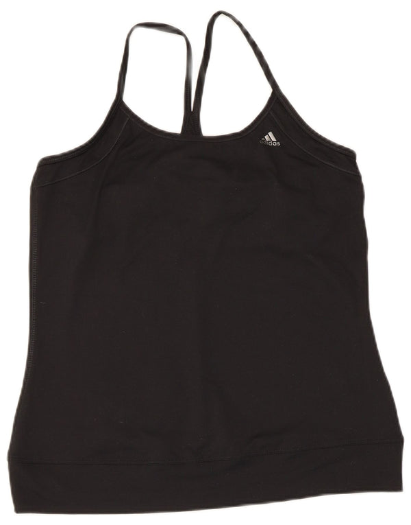Adidas Damski Top Climalite Cami Top UK 16 Duży Czarny Poliester