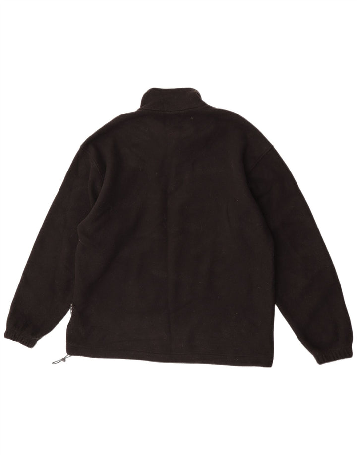 Sergio Tacchini herre lynlås hals fleece jumper stor sort polyester