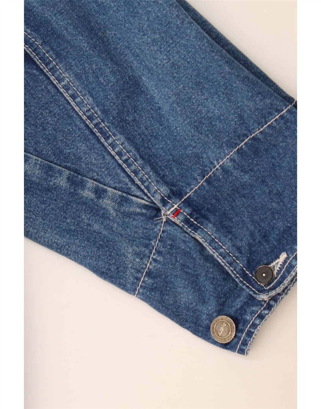 Krizia Mens Oversized Denim Jacket UK 14 Medium Blue