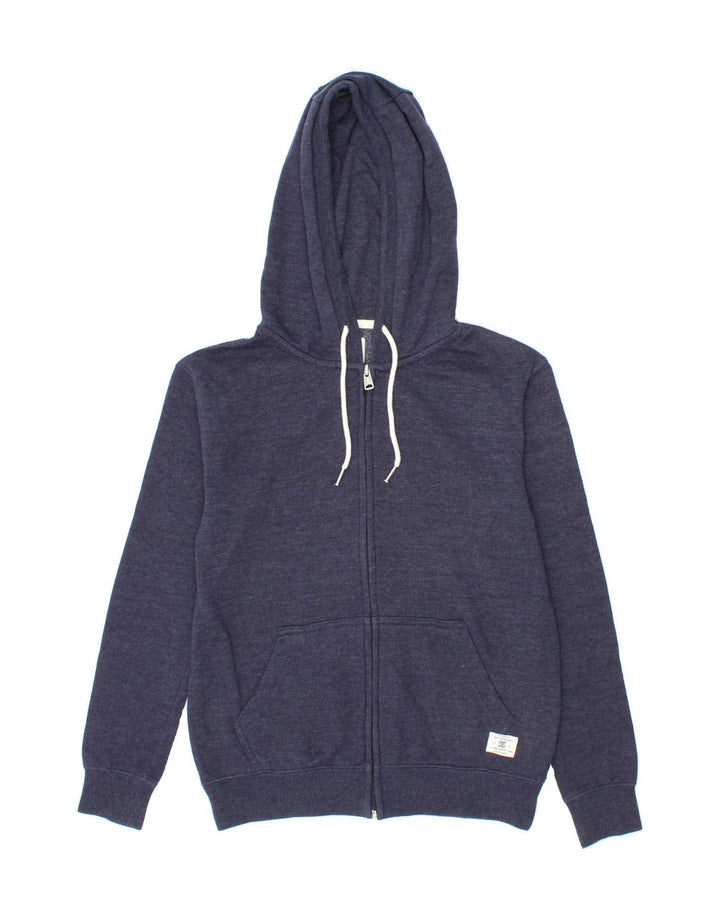 DC Boys Zip Hoodie Sweater 10-11 Years XS Navy Blue Cotton Vintage DC and Second-Hand DC from Messina Hembry 