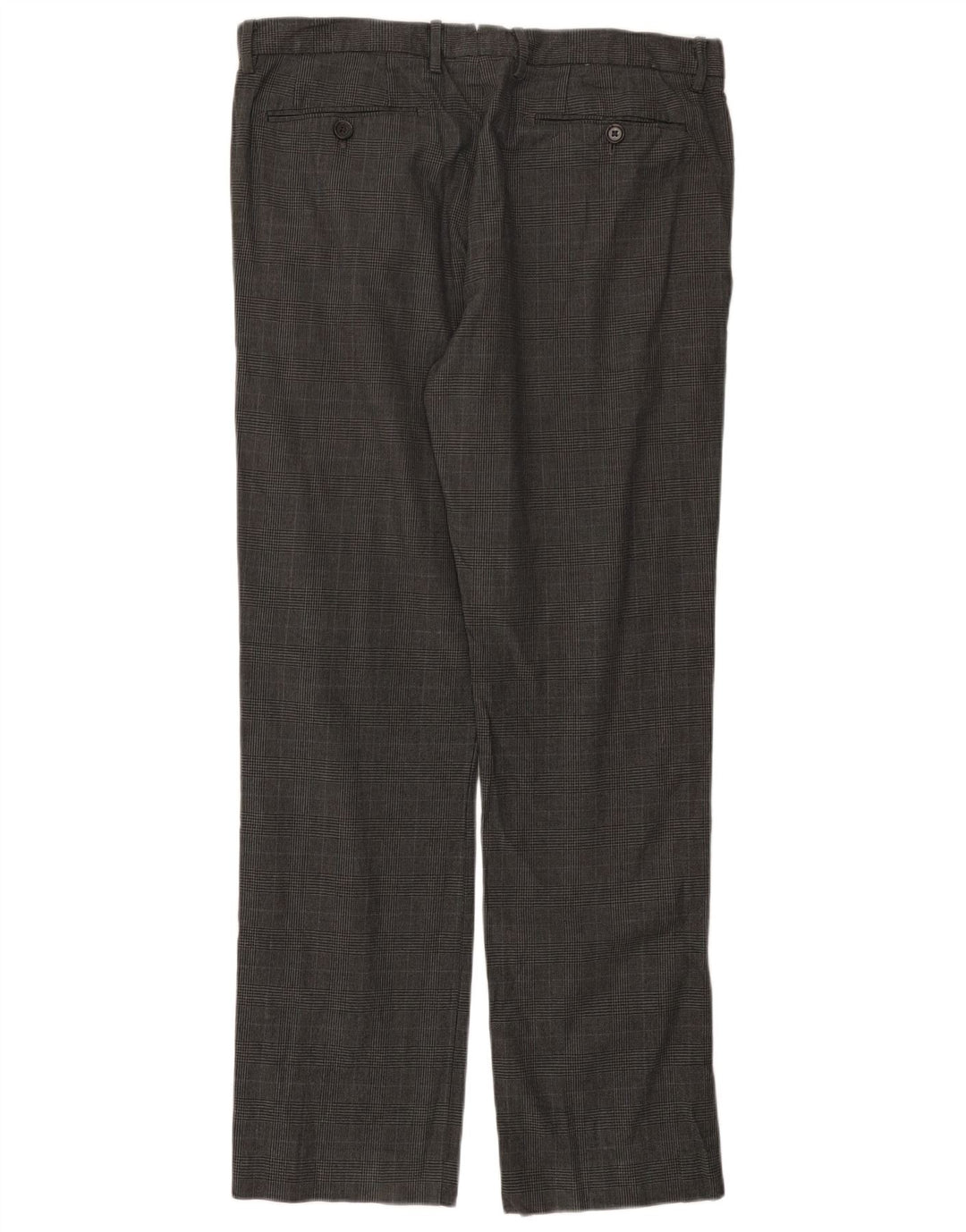 Gap Mens Extra Sim Fit Chino Trousers W34 L32 Grey Check Cotton