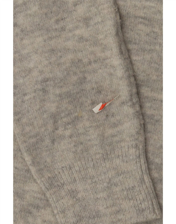 Marks & Spencer Womens Crew Neck Jumper Sweater UK 14 Medium Grey Flecked