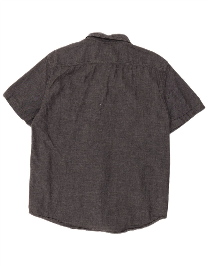 LEVI'S Mens Short Sleeve Standard Fit Shirt Large Grey Cotton