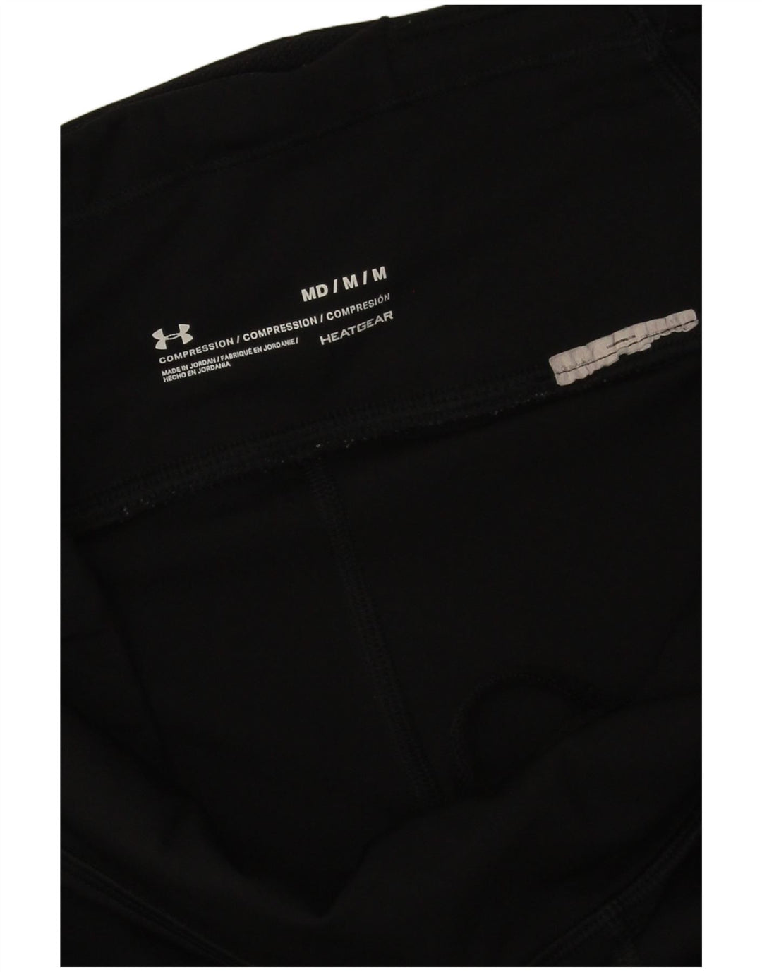 Under Armour Womens Heat Gear Abstract Pattern Leggings UK 12 Medium Black