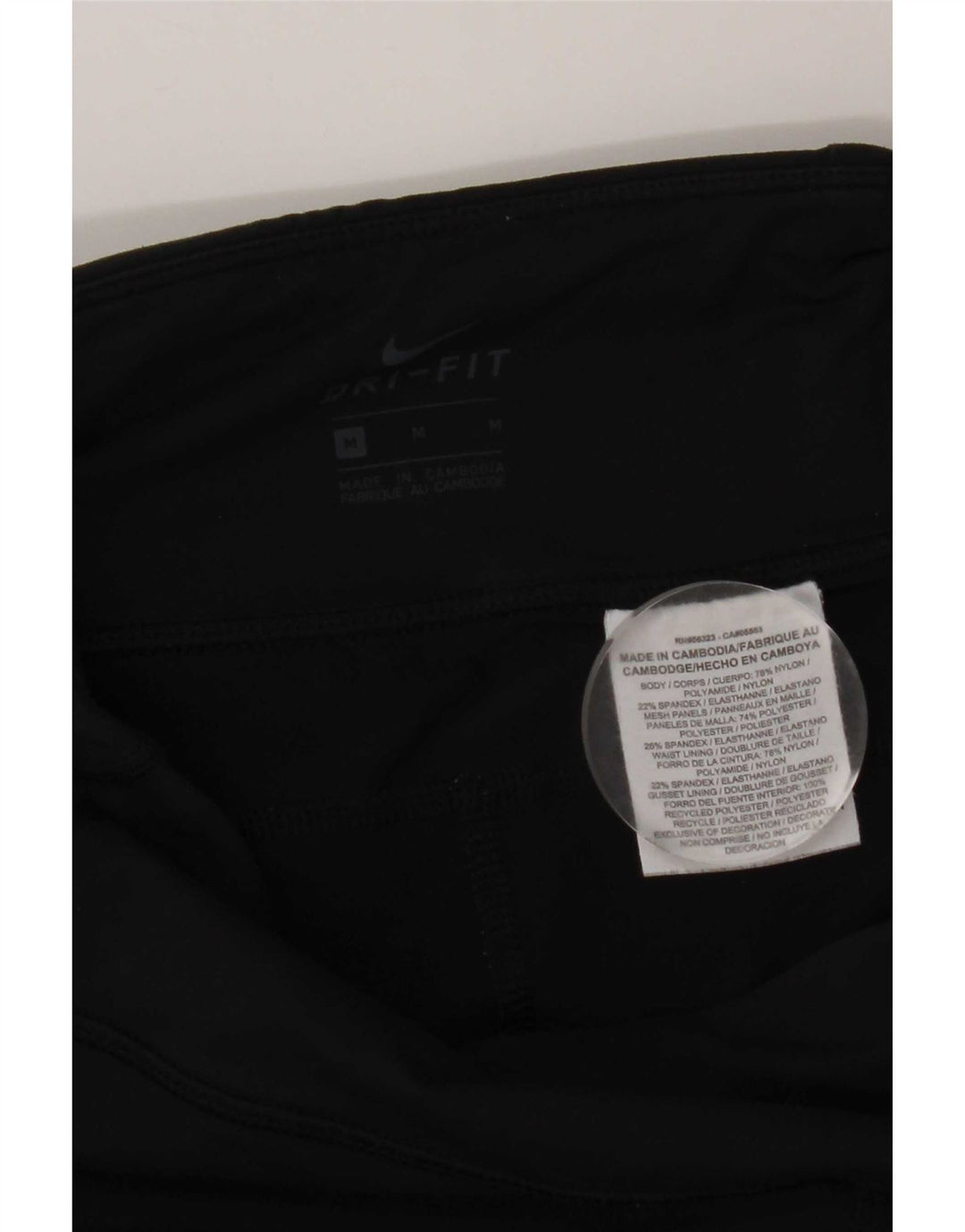 Nike Womens Dri Fit Capri Leggings UK 12 Medium  Black Nylon