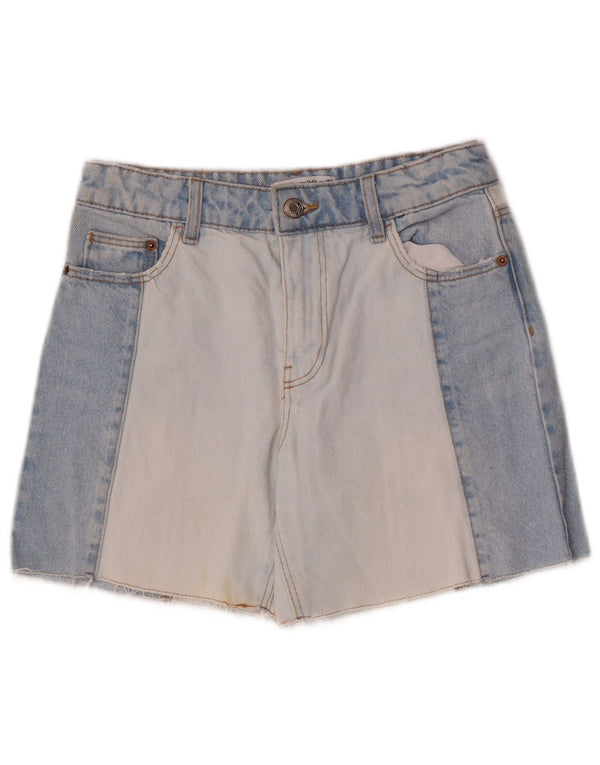 Short en jean fille Zara 11-12 ans W26 coton color block bleu