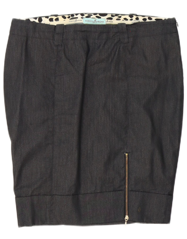 Guess By Marciano Damen Bleistiftrock IT 46 Large W34 Graue Baumwolle