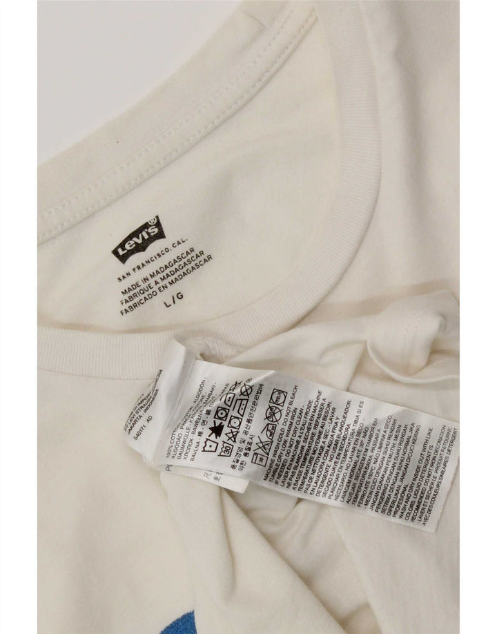 Levi's Mens Graphic T-Shirt Top Large White Cotton