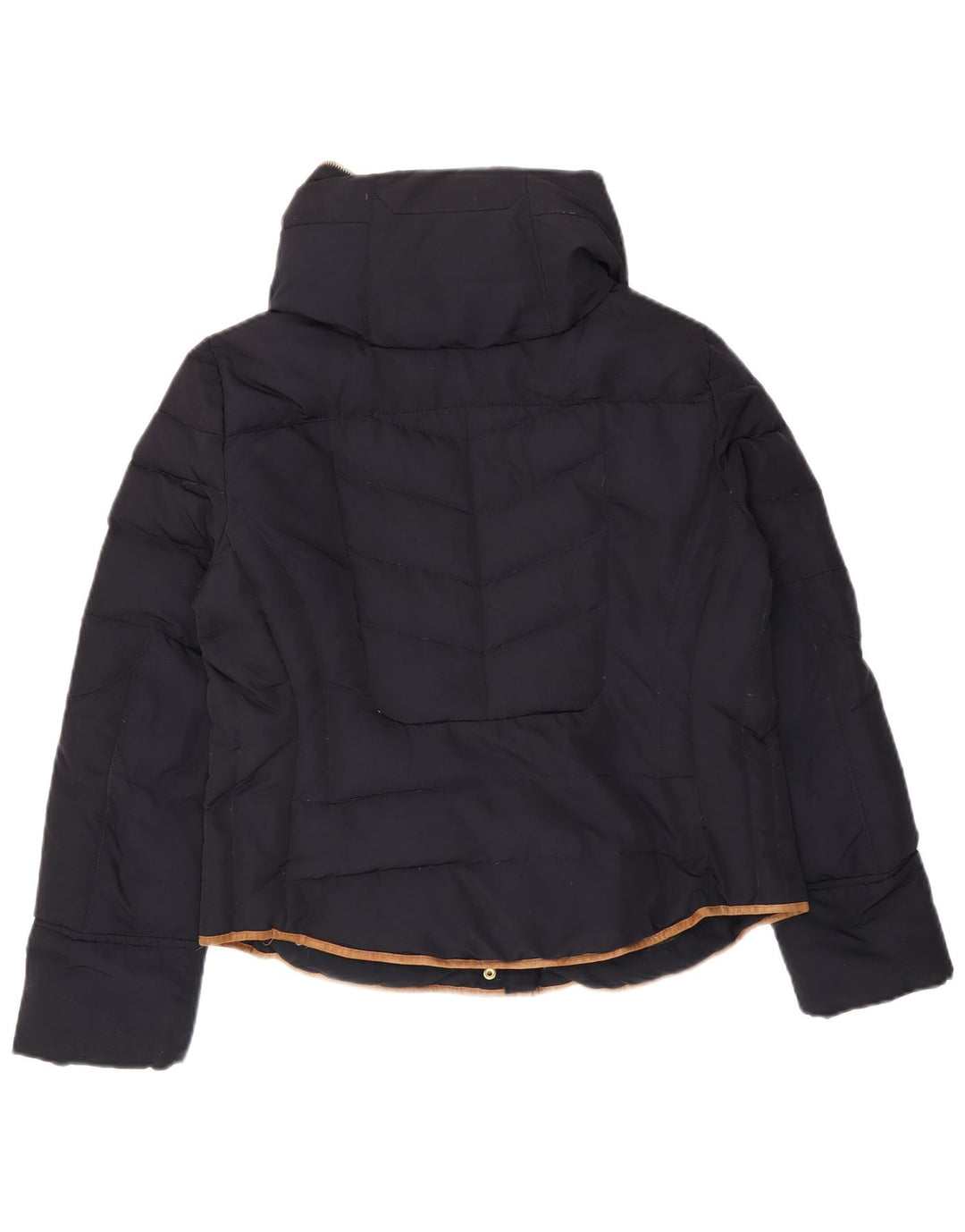 Zara hættejakke til kvinder UK 18 XL marineblå polyester