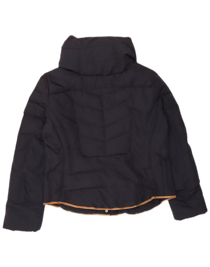 Zara hættejakke til kvinder UK 18 XL marineblå polyester