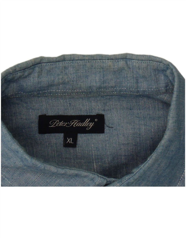 Peter Hadley Mens Shirt XL Blue