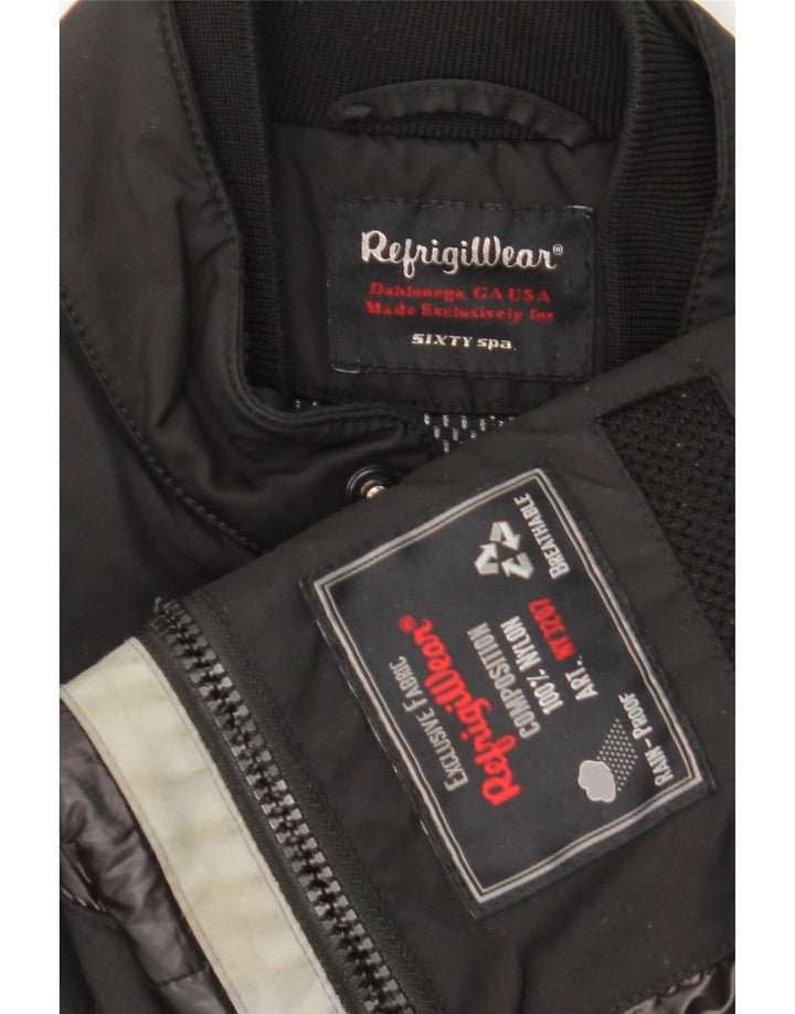 REFRIGIWEAR Womens Rain Jacket UK 16 Large Black Nylon Vintage Refrigiwear and Second-Hand Refrigiwear from Messina Hembry 