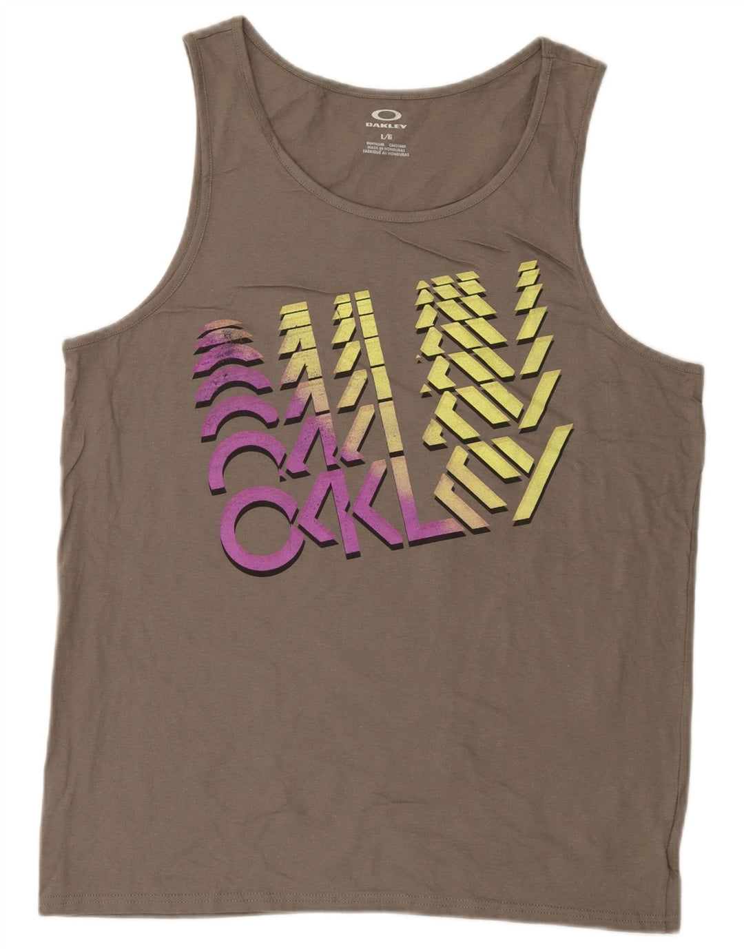 Oakley Mens Graphic Vest Top Grande Algodão Cinza