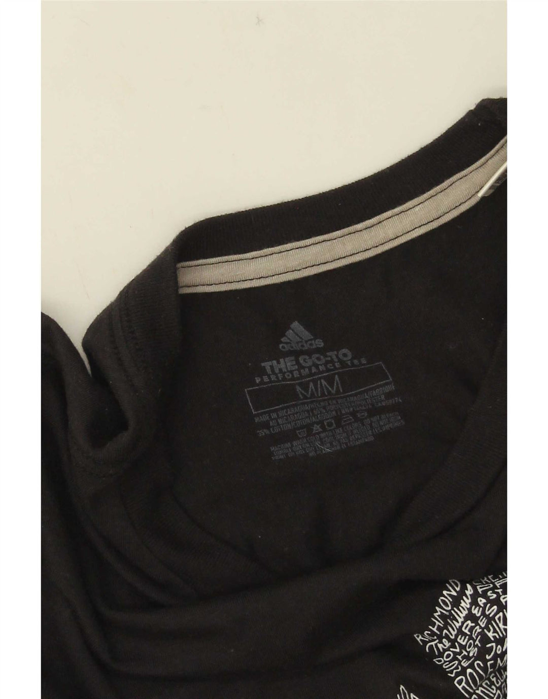 Adidas Mens Orlando Graphic T-Shirt Top Medium Black Polyester