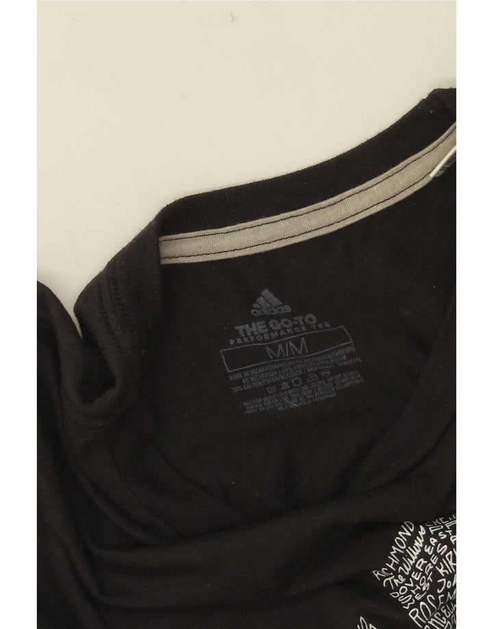 Adidas Mens Orlando Graphic T-Shirt Top Medium Black Polyester