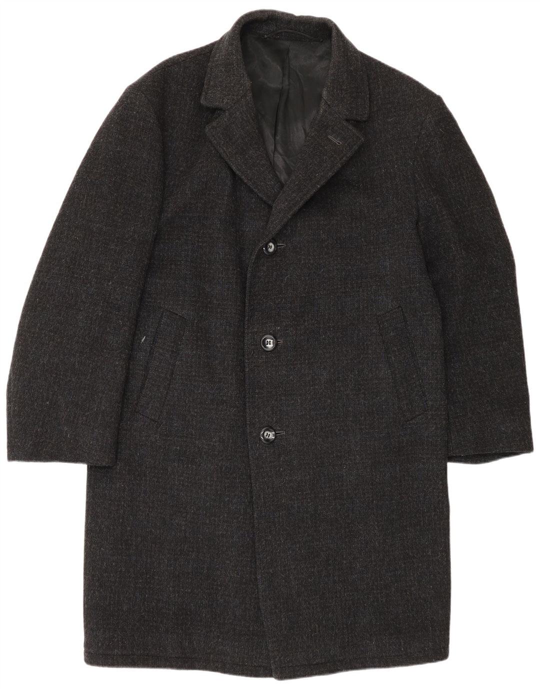 Vintage hombres abrigo Reino Unido 38 gris medio