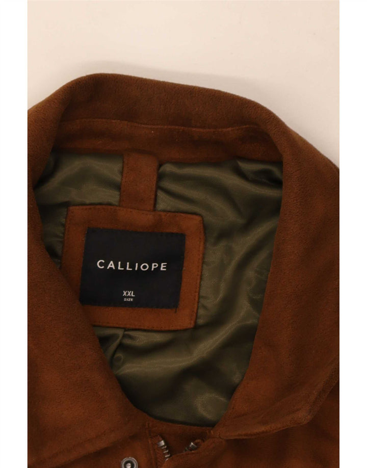 Calliope Mens Bomber Jacket UK 44 2XL Brown