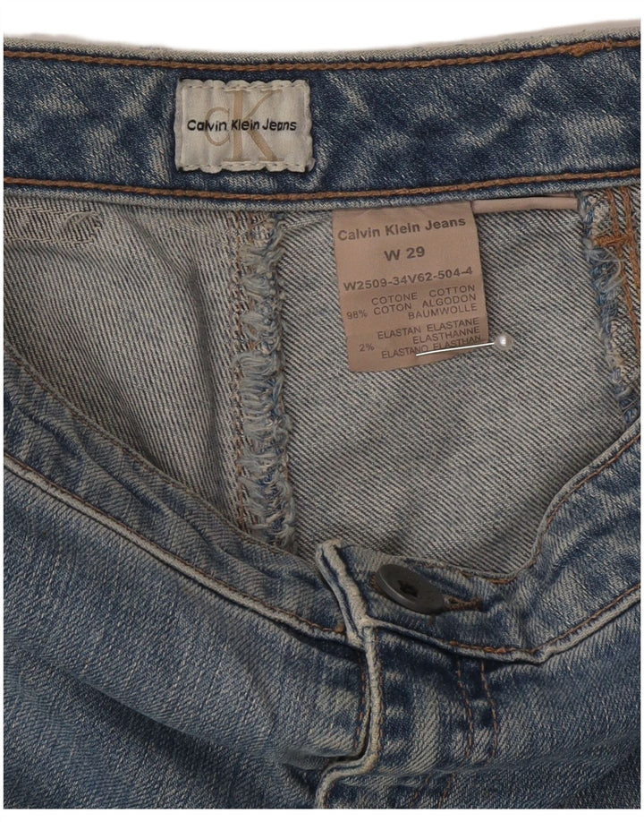 Calvin Klein Womens Straight Jeans W29 L35 Blue Cotton