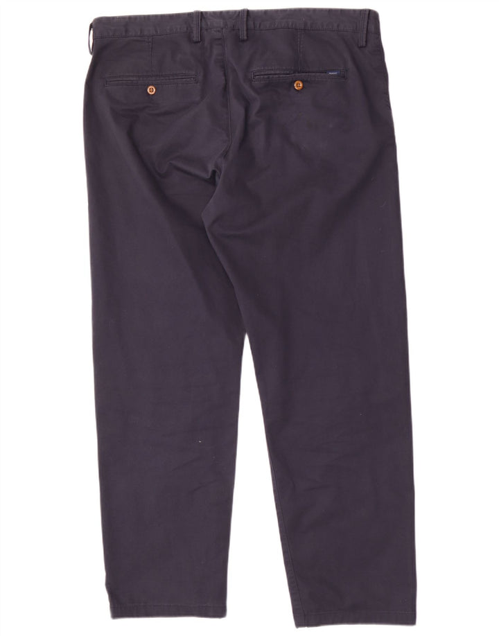 Pantaloni chino regolari da uomo Gant W38 L30 cotone blu navy