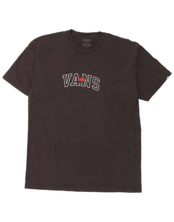 Vans T-shirt graphique coupe classique pour hommes, grand coton noir