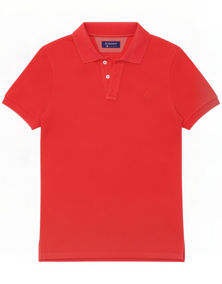 Polo Jeckerson pour homme en coton rouge moyen