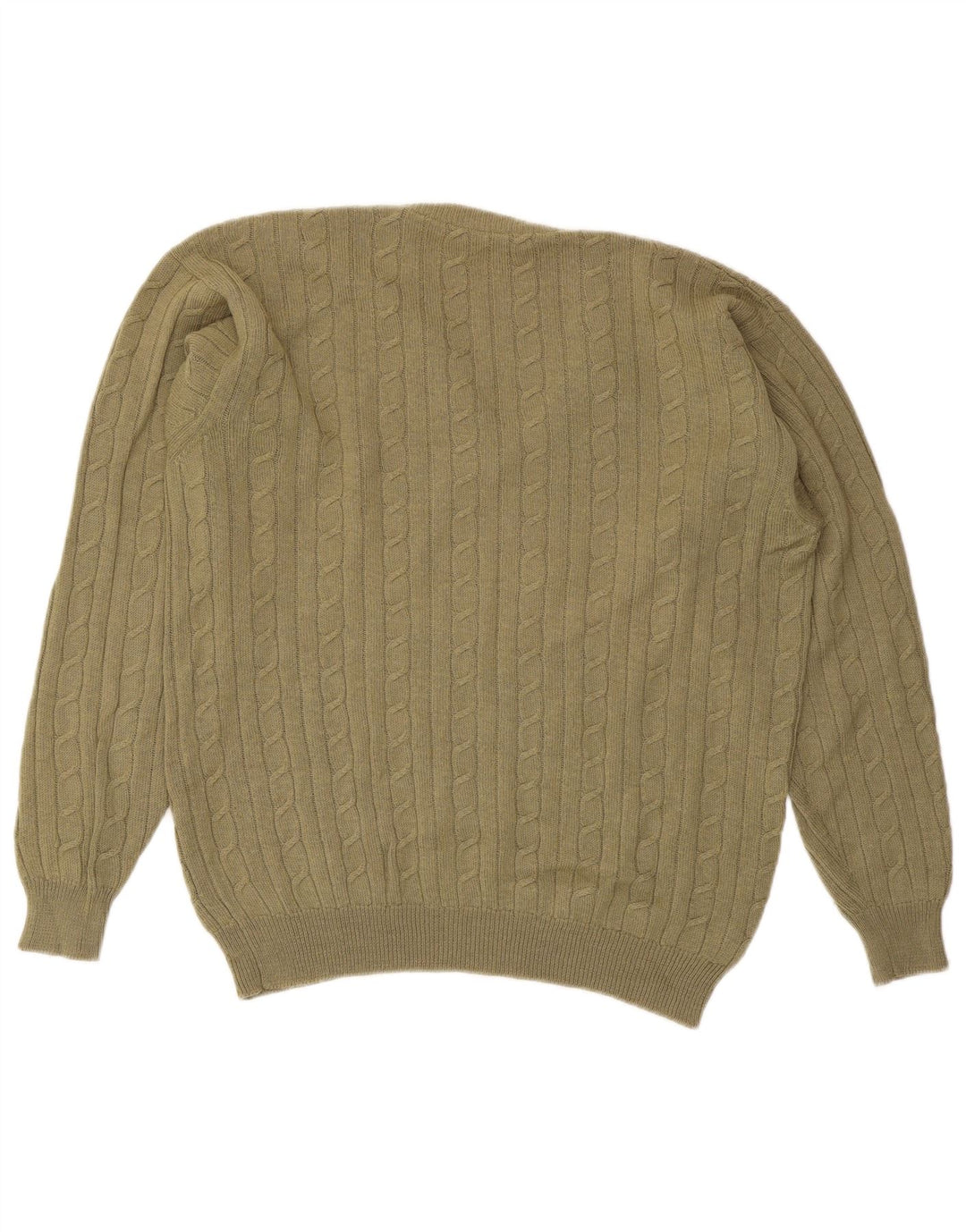 Maglione da uomo con scollo a V VINTAGE grande color kaki