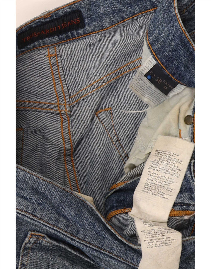 Trussardi Mens Straight Jeans W36 L32 Blue Cotton