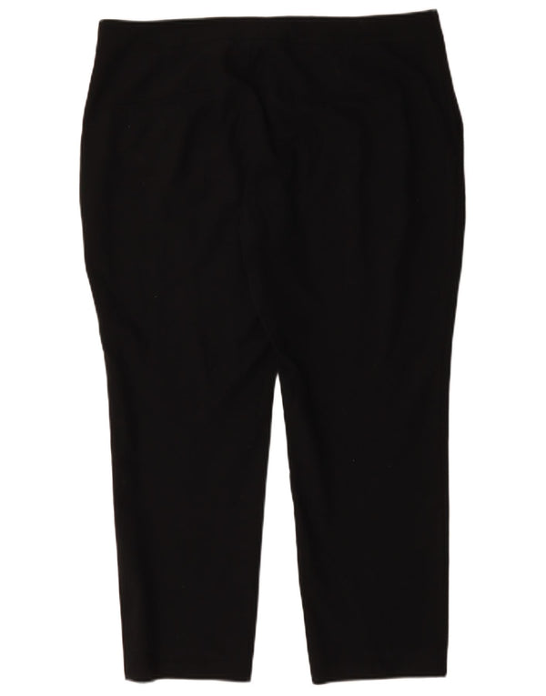 Zara Womens Straight Chino Trousers EU 42 Large W32 L26 Black