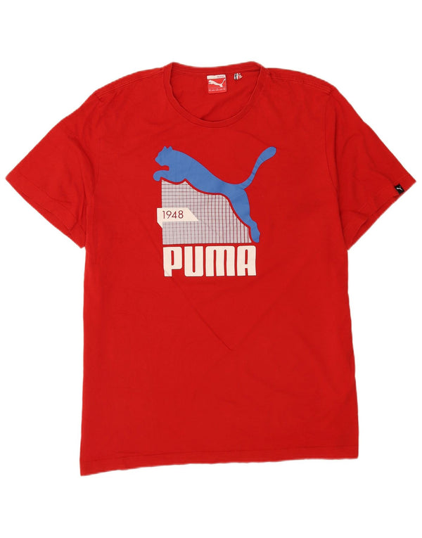 Puma férfi grafikus póló felső 2XL piros pamut
