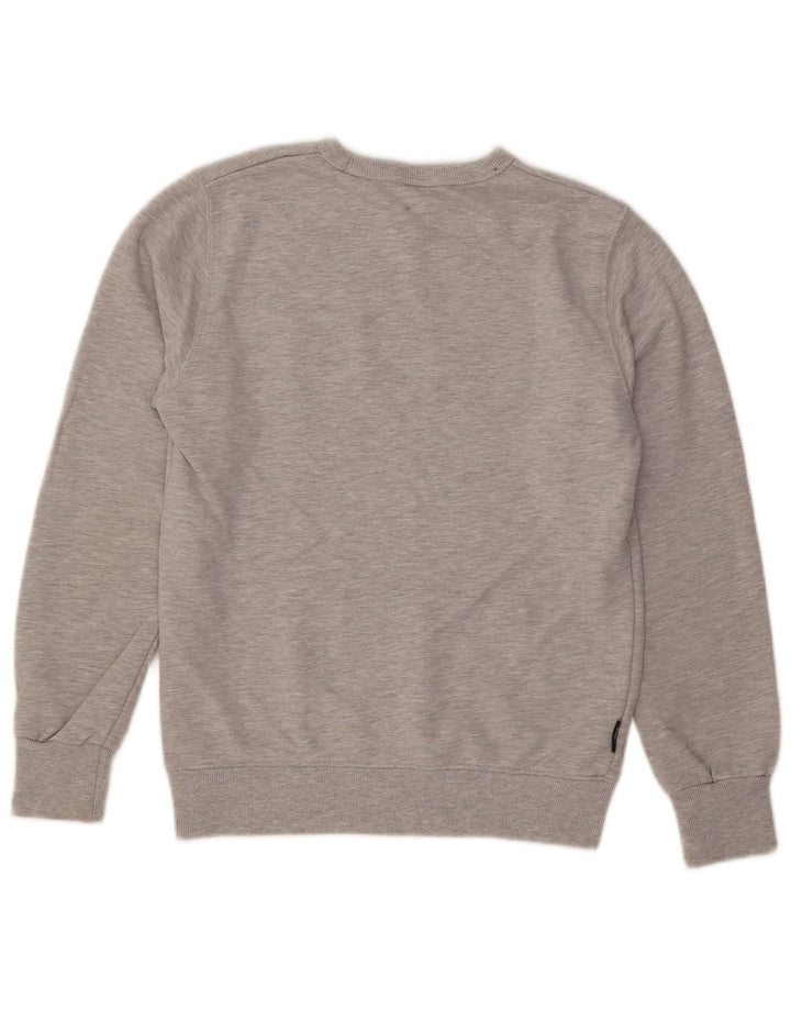 Superdry Mens Graphic Sweatshirt Jumper Medium Grey Flecked Cotton
