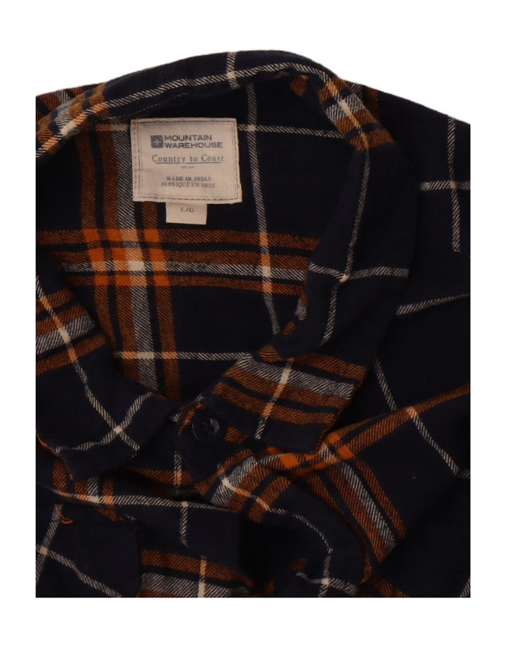 Mountain Warehouse Mens Flannel Shirt Large Navy Blue Check